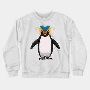 Cute macaroni penguin cartoon illustration Crewneck Sweatshirt